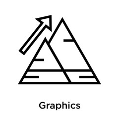 Graphics icon vector sign and symbol isolated on white background, Graphics logo concept