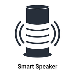 Smart Speaker icon vector sign and symbol isolated on white background, Smart Speaker logo concept