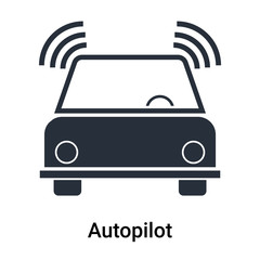 Autopilot icon vector sign and symbol isolated on white background, Autopilot logo concept