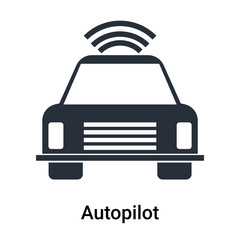 Autopilot icon vector sign and symbol isolated on white background, Autopilot logo concept