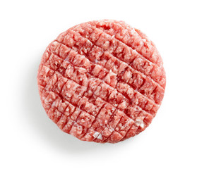 fresh raw burger meat