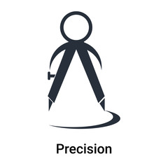 Precision icon vector sign and symbol isolated on white background, Precision logo concept