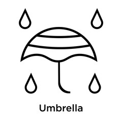 Umbrella icon vector sign and symbol isolated on white background, Umbrella logo concept