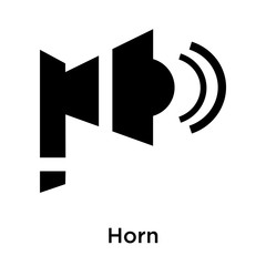 Horn icon vector sign and symbol isolated on white background, Horn logo concept