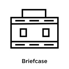 Briefcase icon vector sign and symbol isolated on white background, Briefcase logo concept