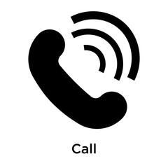 Call icon vector sign and symbol isolated on white background, Call logo concept