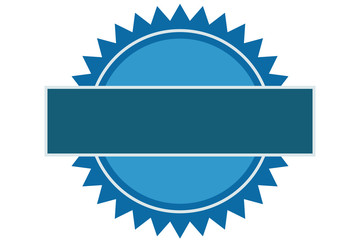 Sello vacío de color azul.