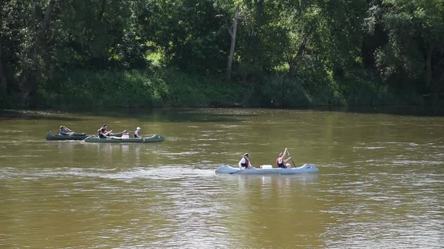 Canoes on the Loire River