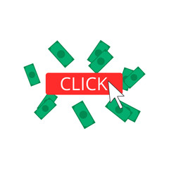 Fototapeta premium Pay per click vector illustration