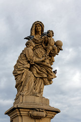 Sculpture on the Charles Bridge, Prague.