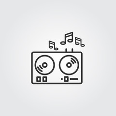 DJ Control Icon Vector