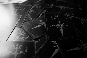 Dark tarot cards.