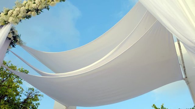 Beautiful video 4k of the Jewish Hupa , wedding putdoor .