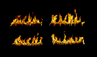 Fire flames collection