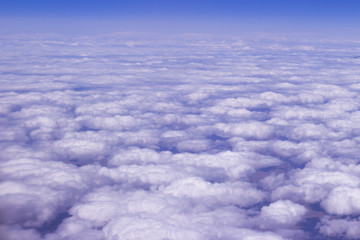 Naklejka premium Fluffy clouds, background, travel concept
