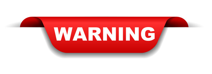 red banner warning