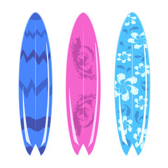 Three surfboards.