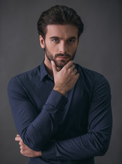 Handsome confident businessman