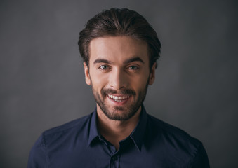 Handsome confident businessman