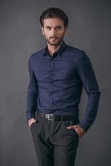 Fototapeta premium Handsome confident businessman
