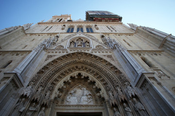 Portal of Zagreb Cathedral dedicated to the Assumption of Mary 