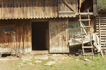 Fototapeta na wymiar stable entrance at the farm