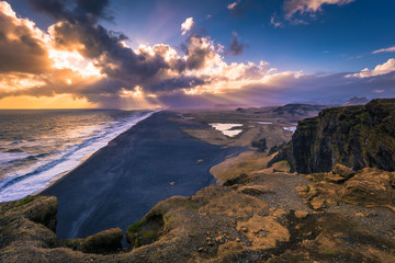 Dyrholaey - May 04, 2018: Landscape of cape Dyrholaey, Iceland