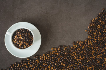 flat lay coffee bean