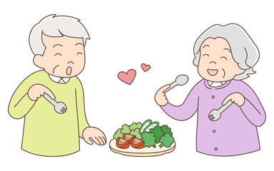 老夫婦_野菜大好き