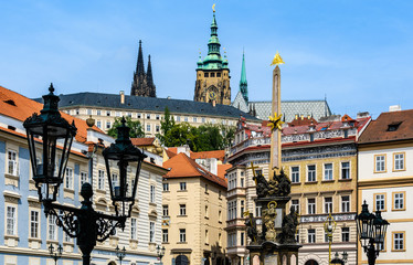 Obraz premium The Castle neighborhood in Prague, Czech Republic