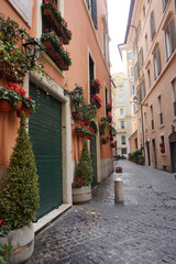 Fototapeta na wymiar A street in Rome, Italy