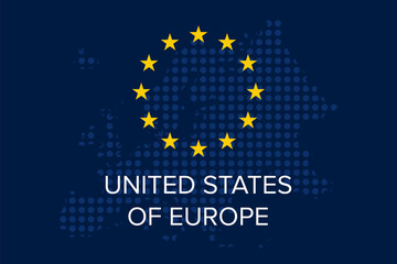 United States of Europe on EU flag