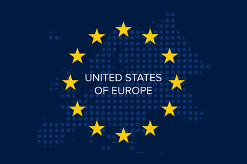 United States of Europe on EU flag