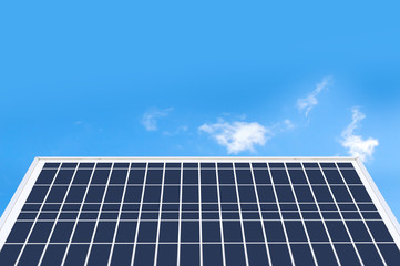 solar panel with blue sky
