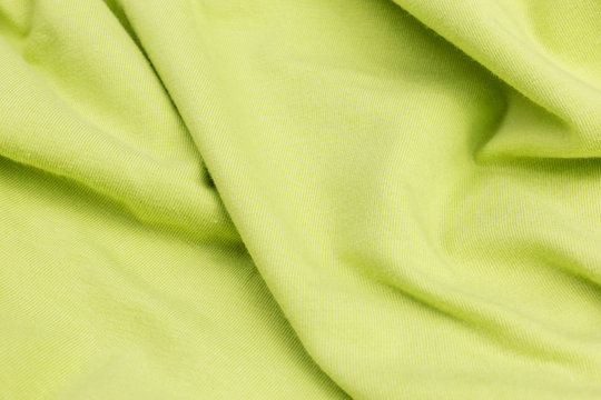 Green Jersey Material Knitted Fabric Background