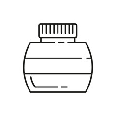 Ink Bottle Thin Line Icon Illustration Design