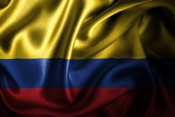 Columbia Silk Satin Flag