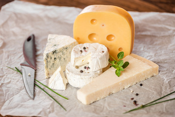 cheese board selection. 