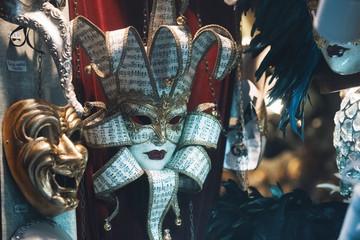 Venetian masks in a shop in Venice