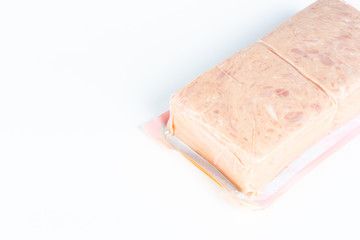 ham in plastic pack.