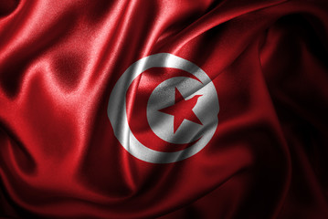 Tunisia Silk Satin Flag
