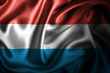 Luxembourg Silk Satin Flag