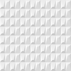 White background with tiles. Vector modern seamless pattern. Volumetric geometric pattern.