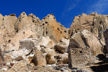 Houses in rock village Kandovan. Iran