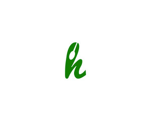h letter spoon logo