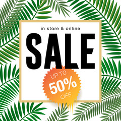 Summer sale background layout for banners,Wallpaper,flyers, invitation, posters, brochure, voucher discount.Vector illustration template.