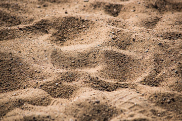Sand surface is close, soft focus