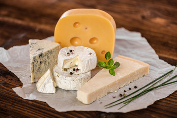 cheese board selection. 