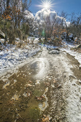 The winter comes and the snow covers the slopes of the 