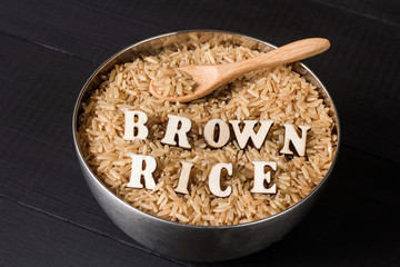 brown rice in bowl
